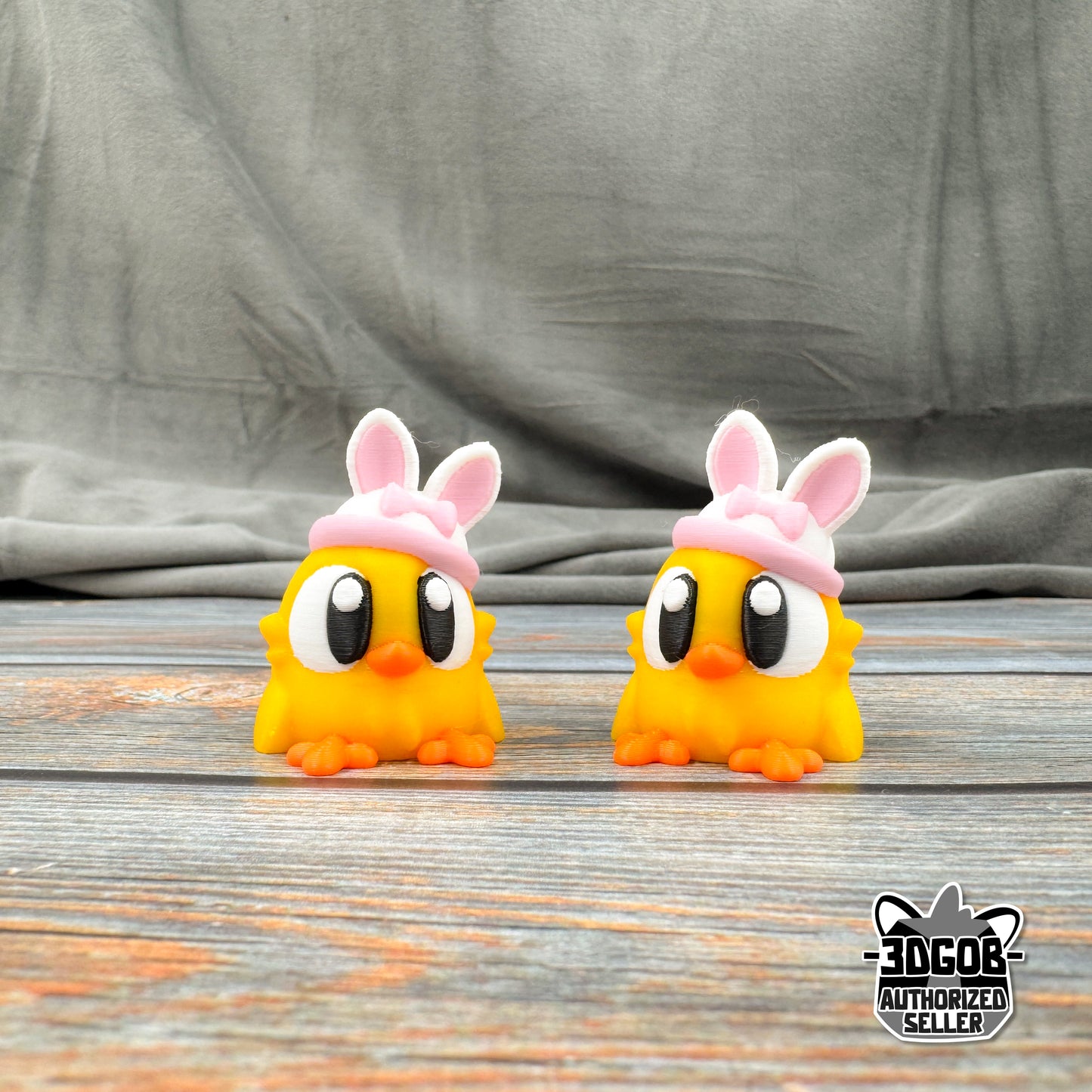 Chick with Bunny Ears 3D Printed Fidget Figure