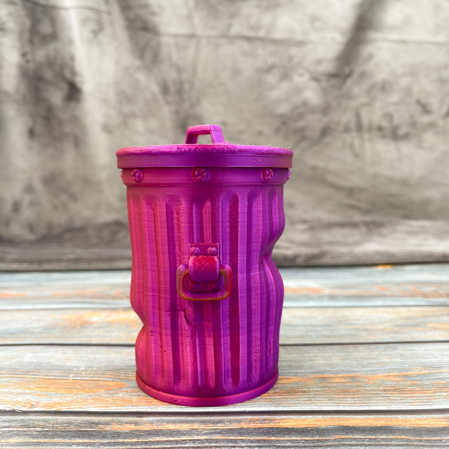 Battered Trash Can