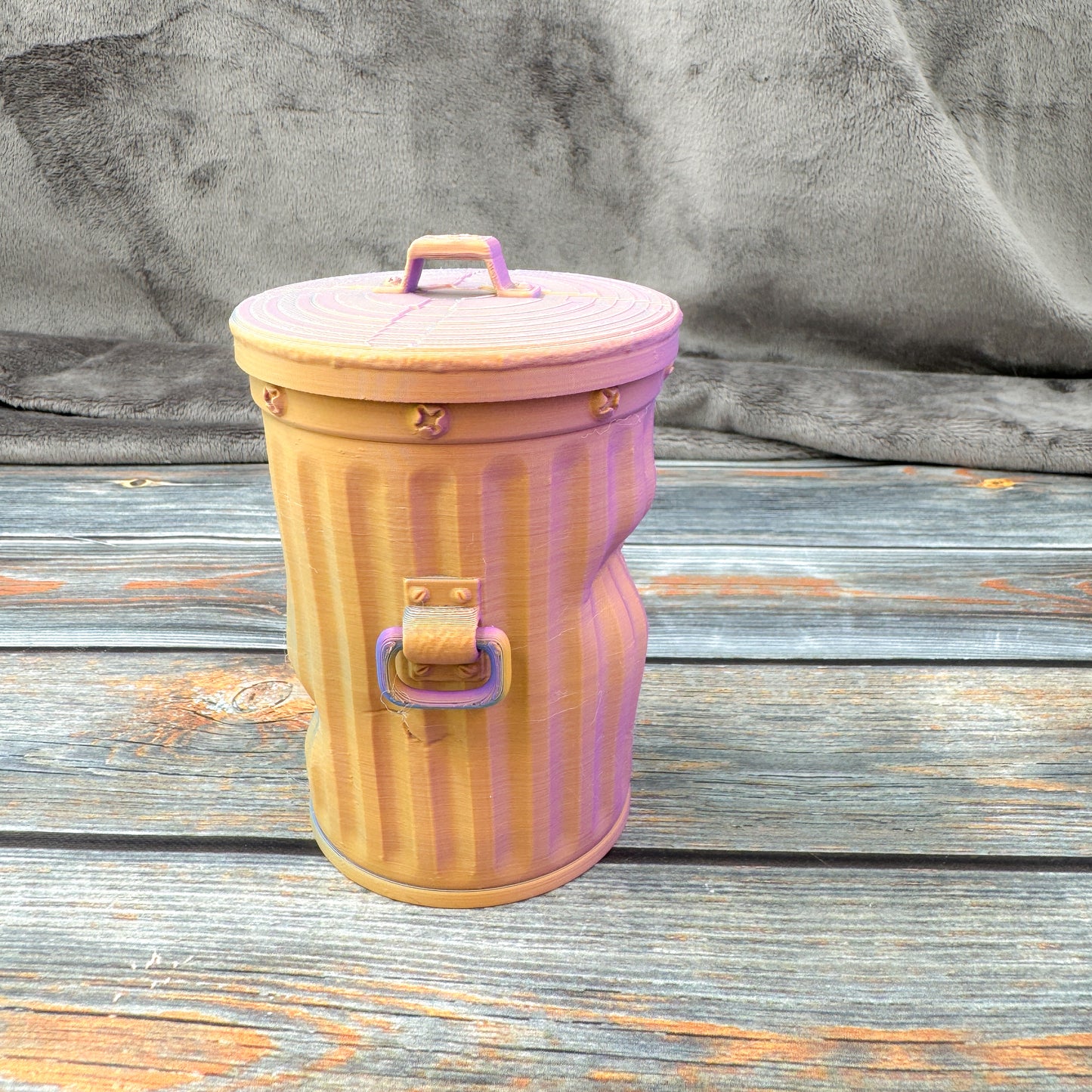 Battered Trash Can