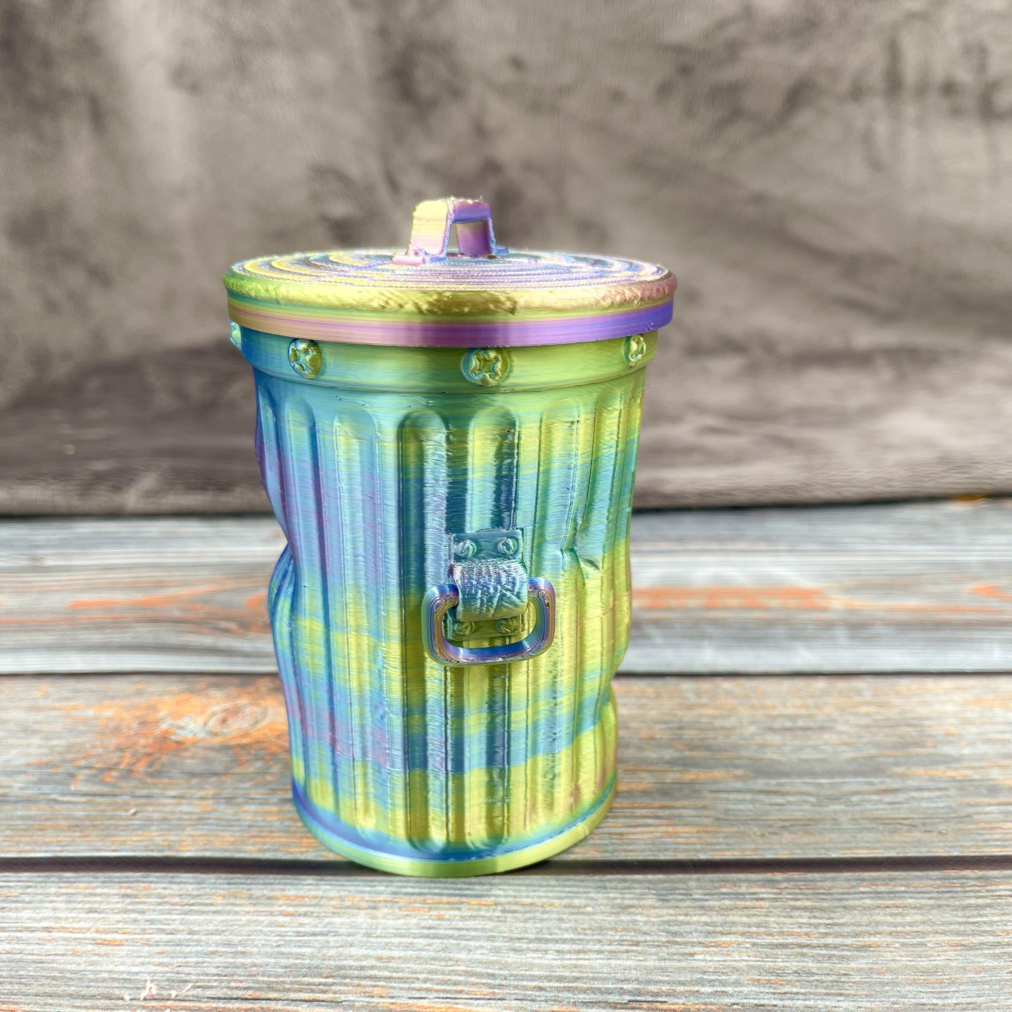 Battered Trash Can