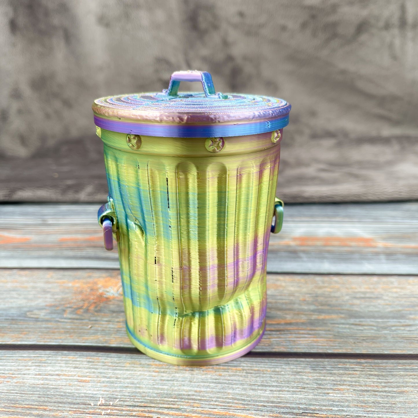 Battered Trash Can