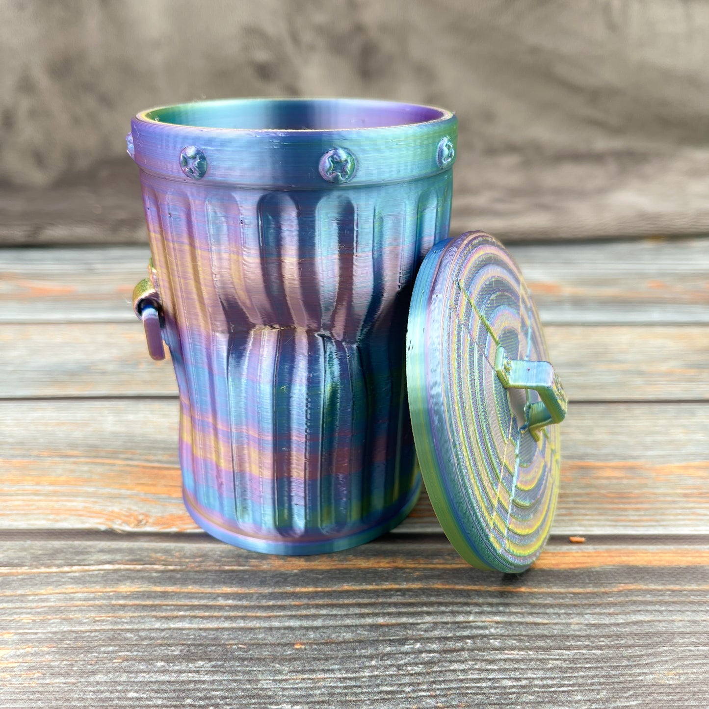 Battered Trash Can