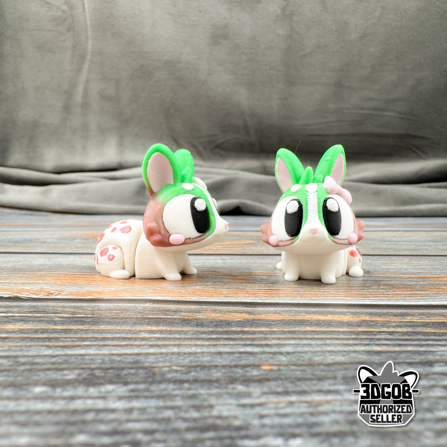 Spotted Colorful Bunny Articulated 3D Printed Fidget Figure