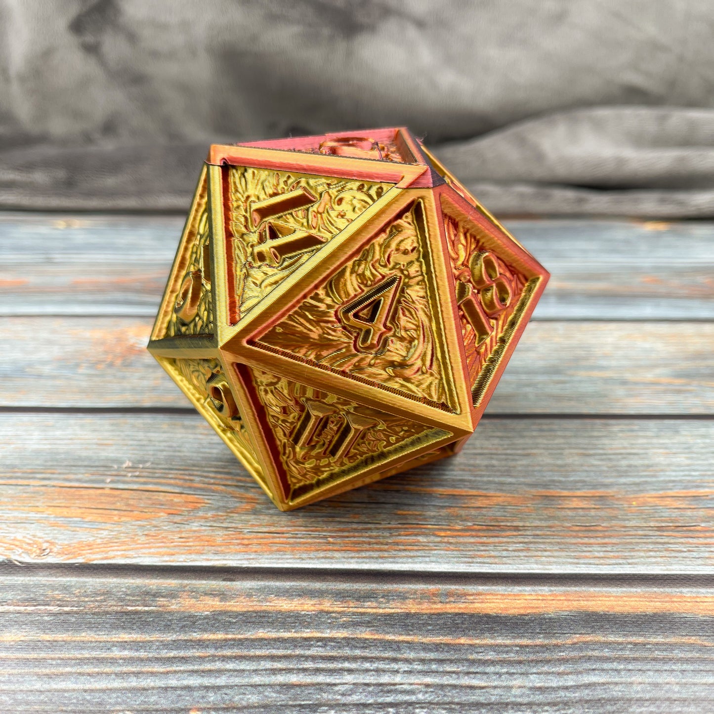 D20 Dice Vault in Oil Slick Bronze