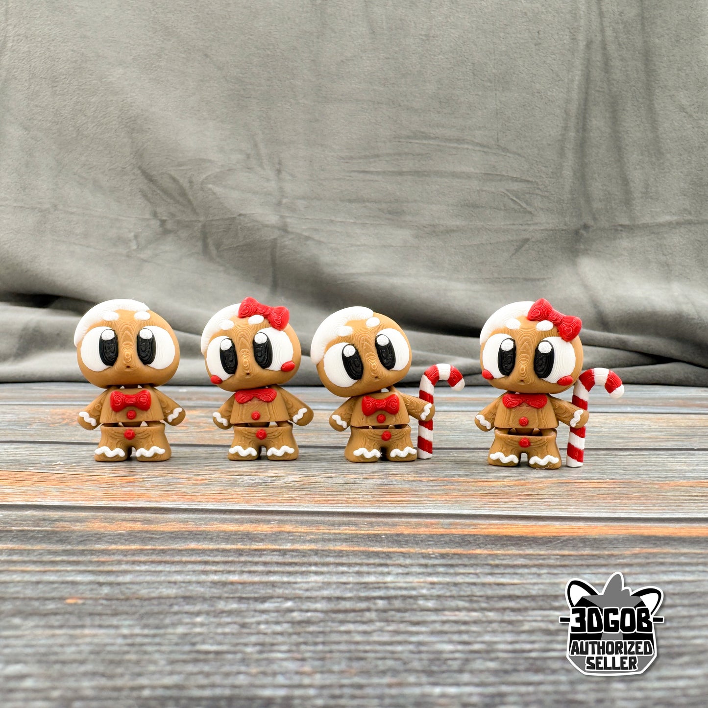 Little Gingerbreads 3D Printed Fidget Figures