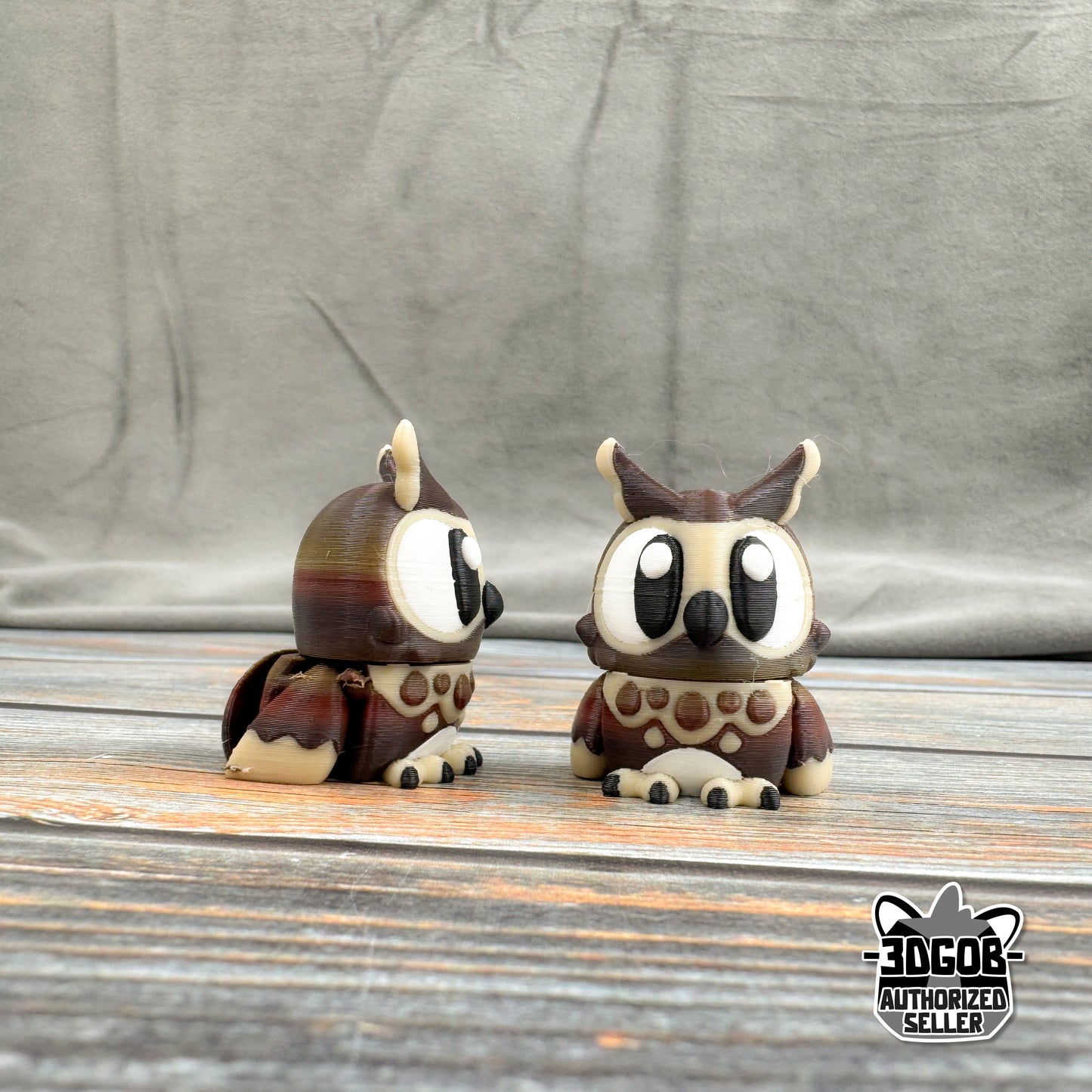 Great Horned Owl Articulated 3D Printed Fidget Figure