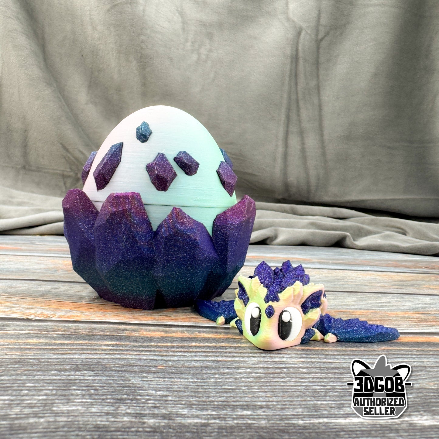 Mini Crystal Dragon Articulated 3D Printed Fidget Figure