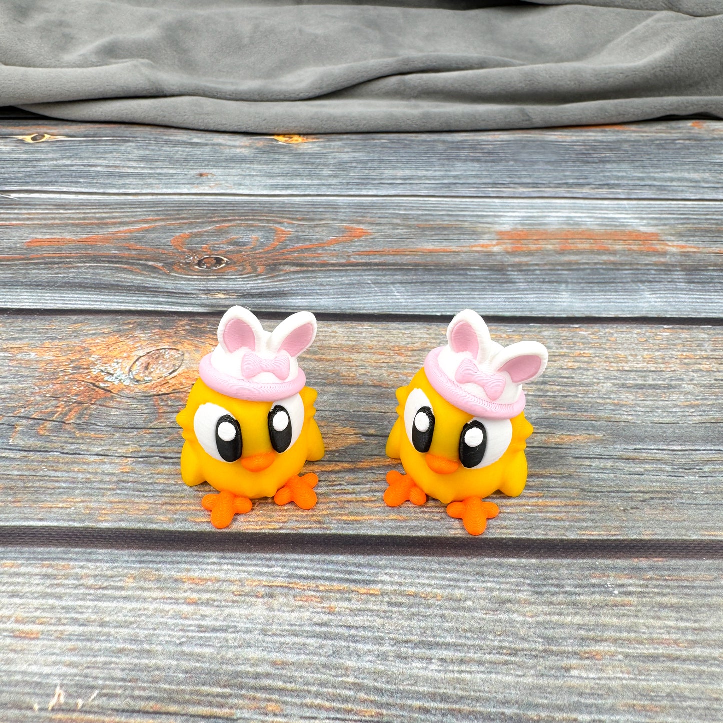 Chick with Bunny Ears 3D Printed Fidget Figure