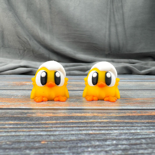 Chick with Eggshell 3D Printed Fidget Figure