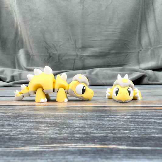 Baby Stegosaurus with Eggshell 3D Printed Fidget Figure