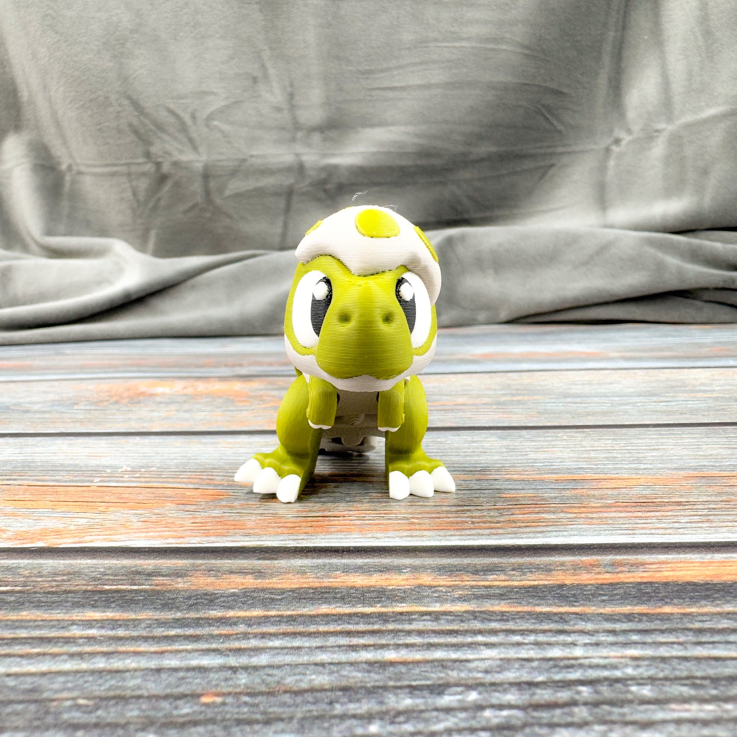 Baby T-Rex in Eggshell 3D Printed Fidget Figure