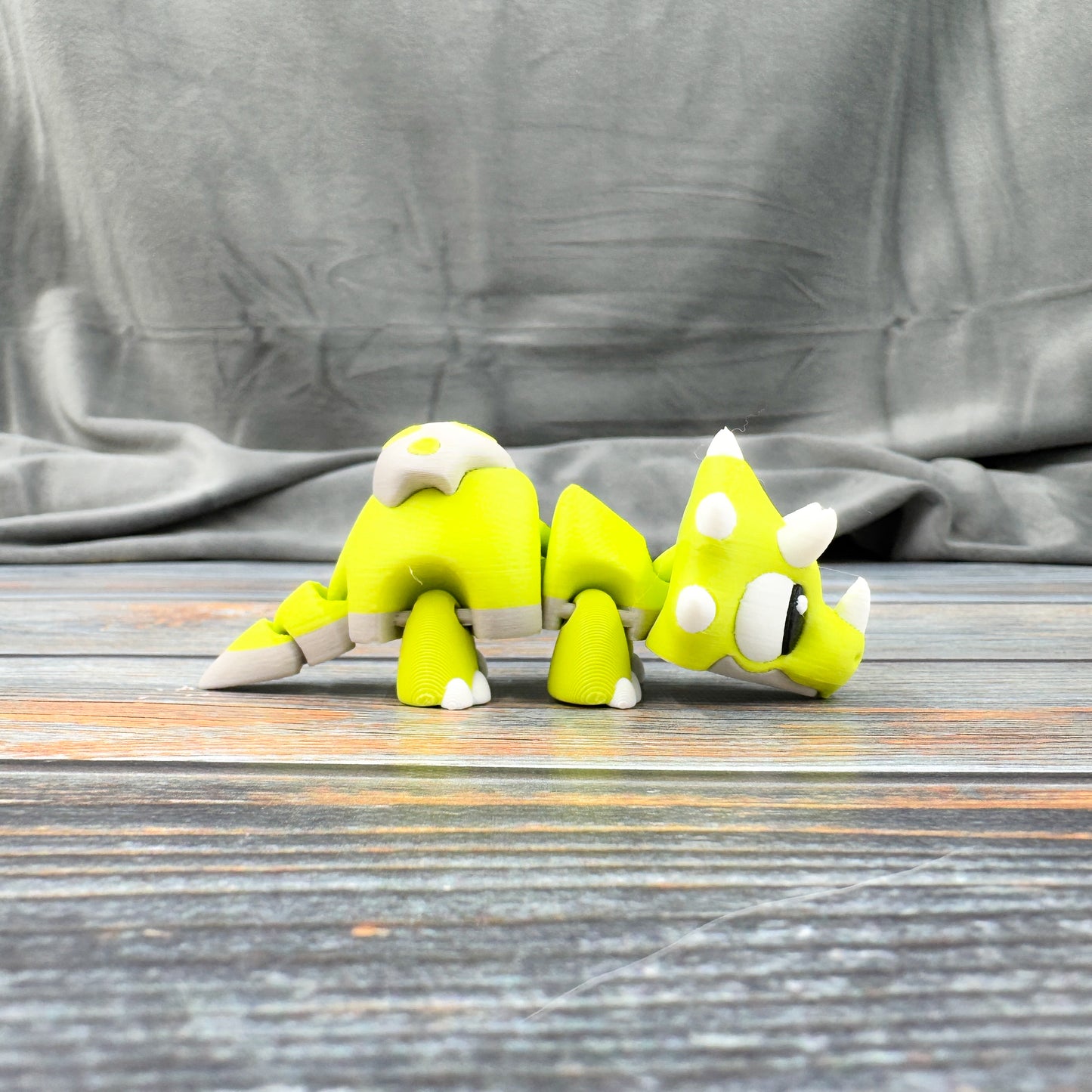 Baby Triceratops in Eggshell 3D Printed Fidget Figure