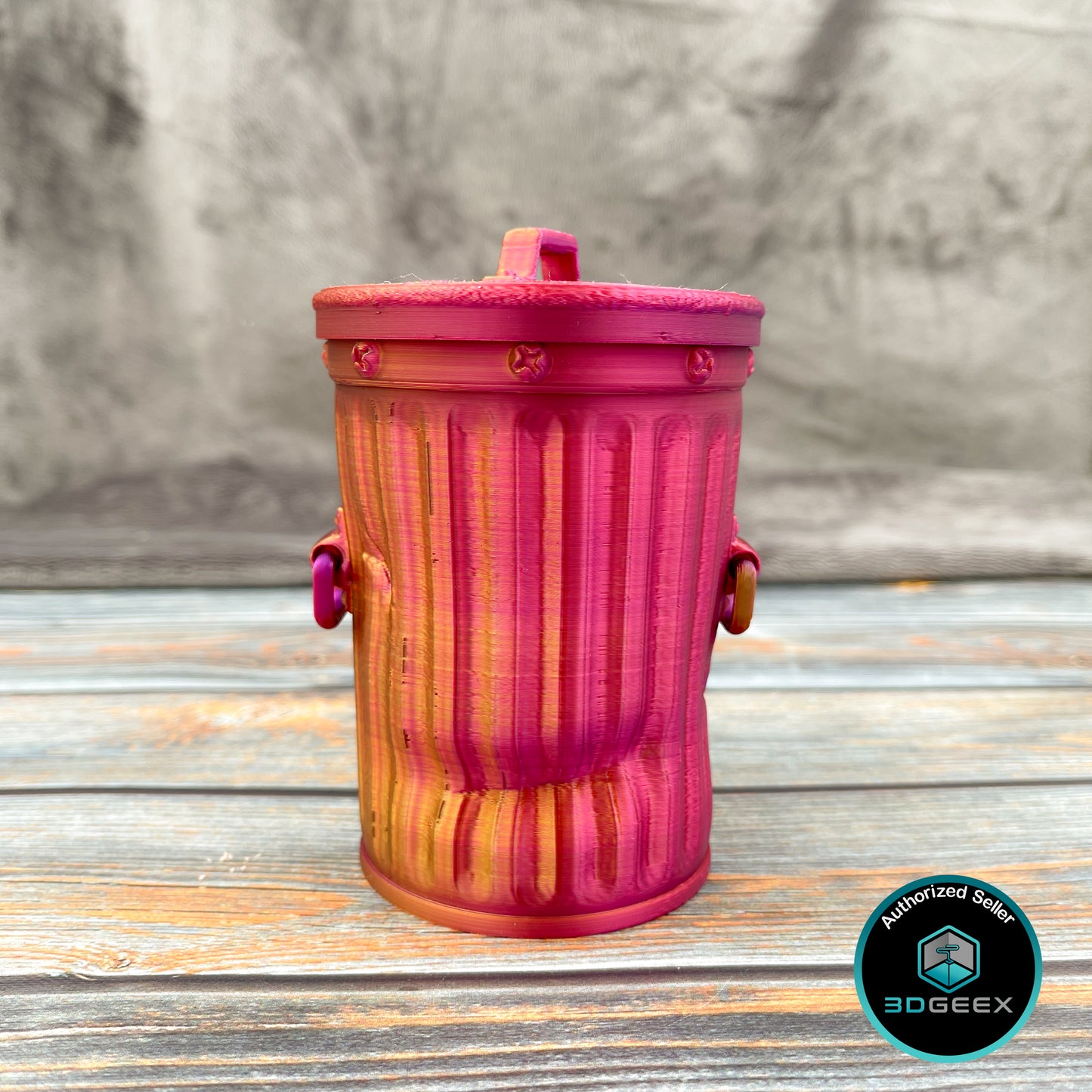 Battered Trash Can