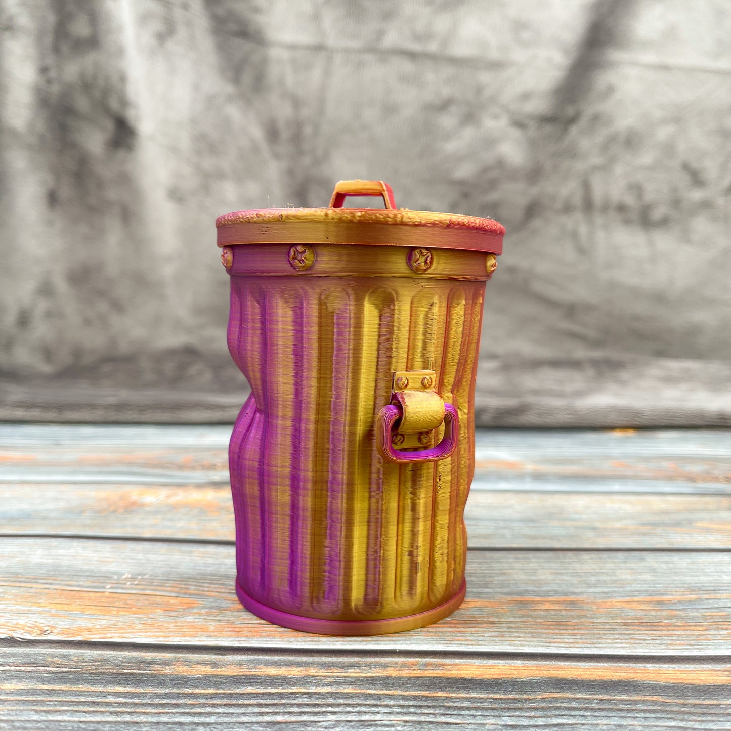 Battered Trash Can