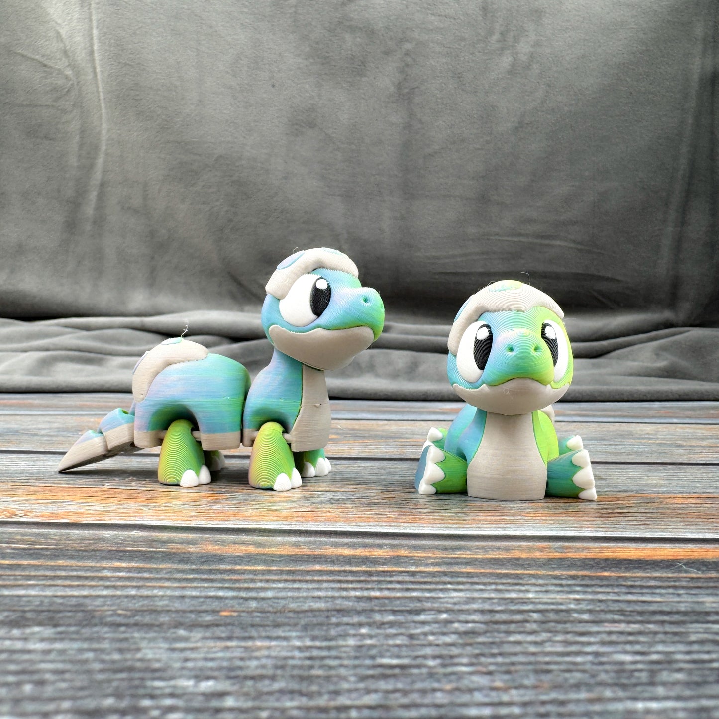 Brachiosaurus in Eggshell Articulated 3D Printed Fidget Figure