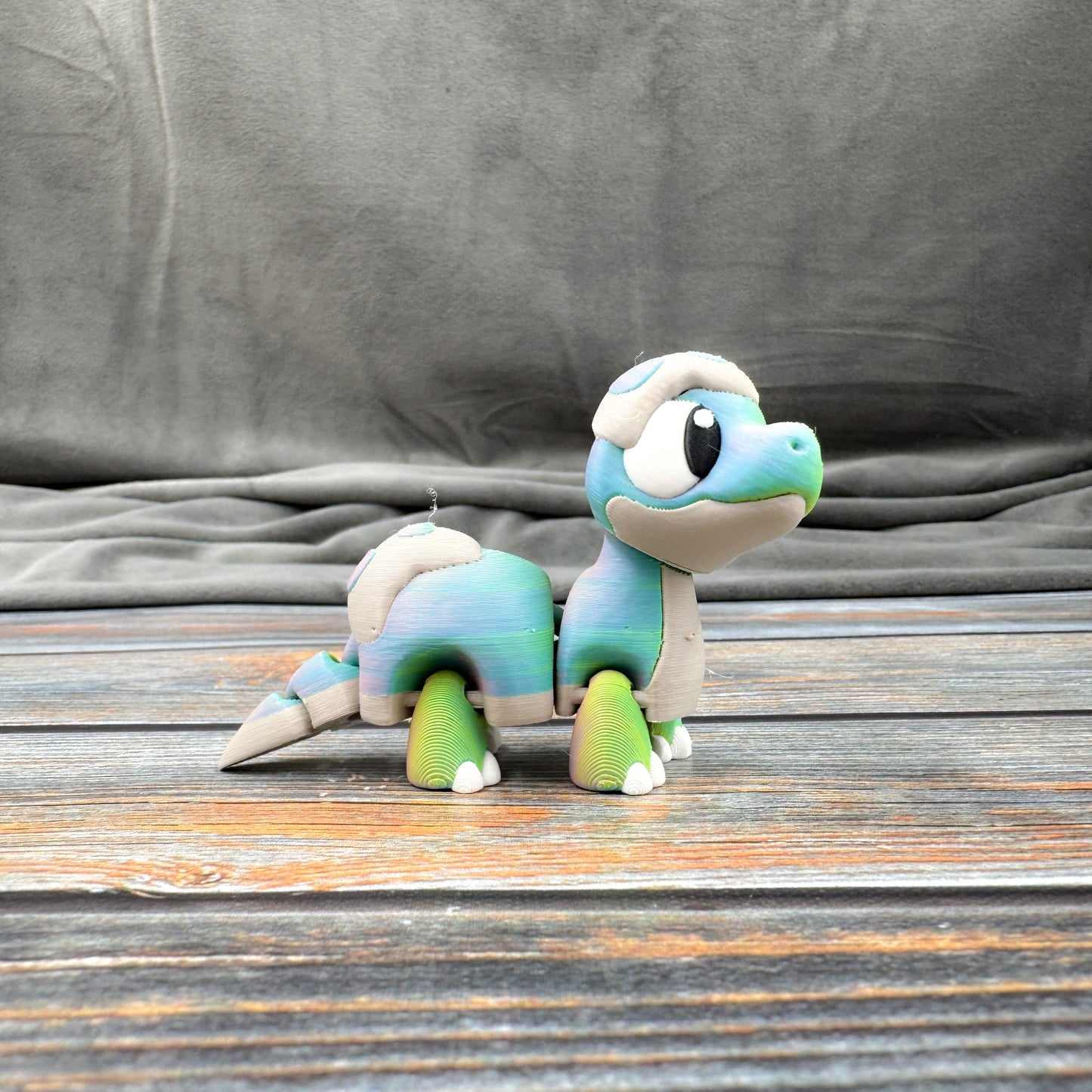 Brachiosaurus in Eggshell Articulated 3D Printed Fidget Figure