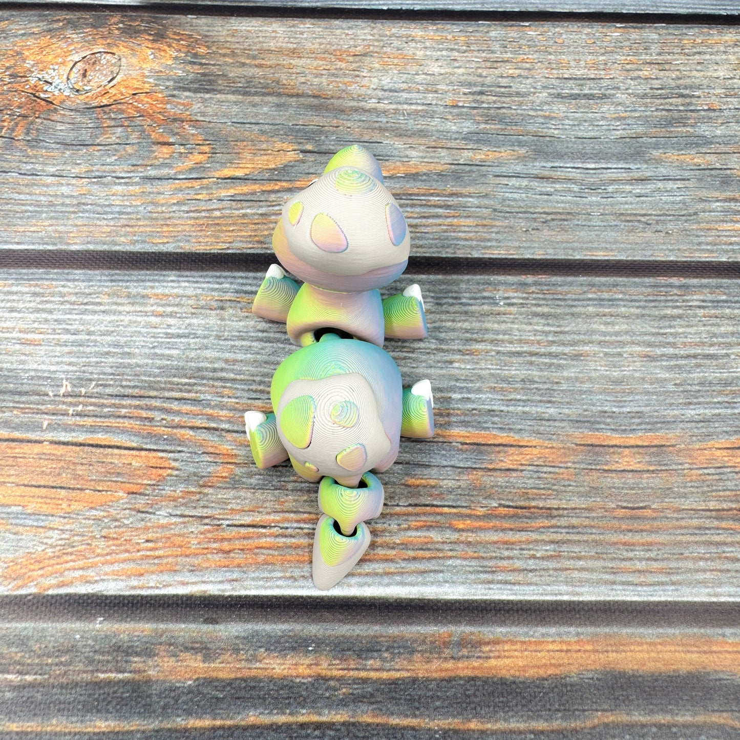 Brachiosaurus in Eggshell Articulated 3D Printed Fidget Figure