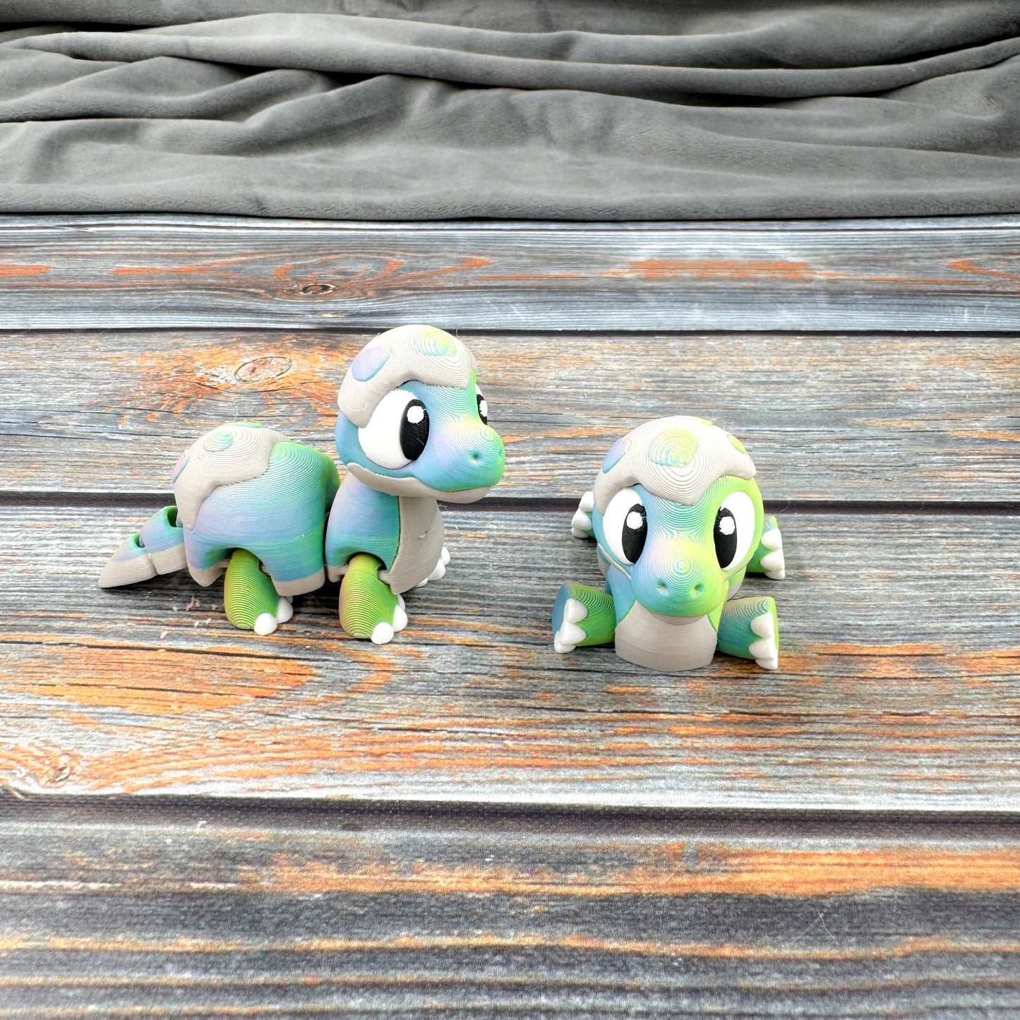 Brachiosaurus in Eggshell Articulated 3D Printed Fidget Figure