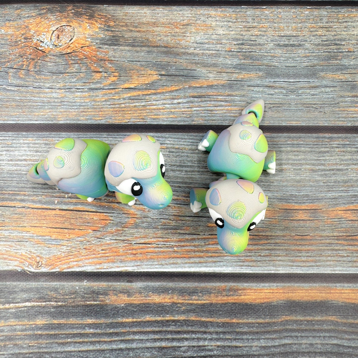 Brachiosaurus in Eggshell Articulated 3D Printed Fidget Figure