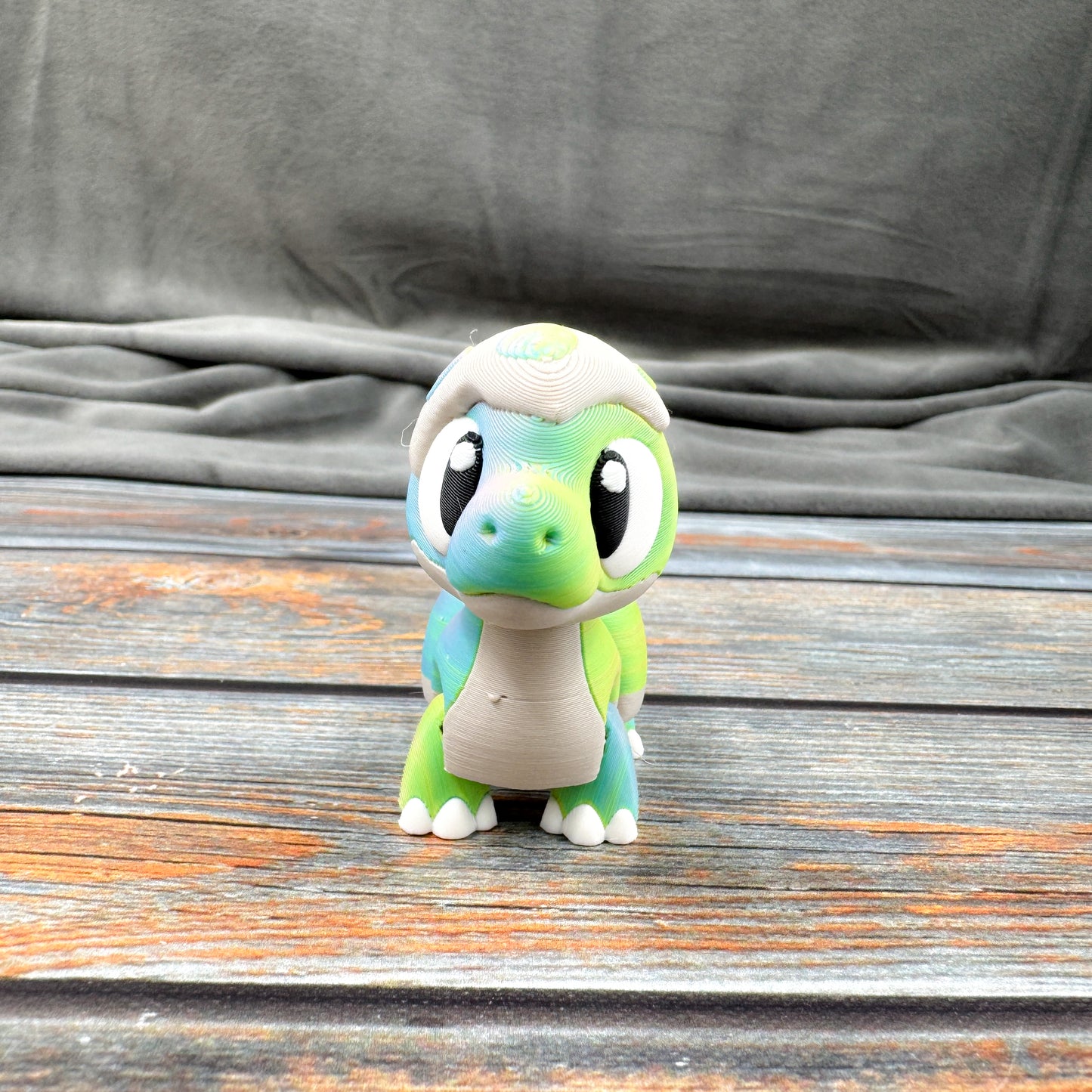 Brachiosaurus in Eggshell Articulated 3D Printed Fidget Figure