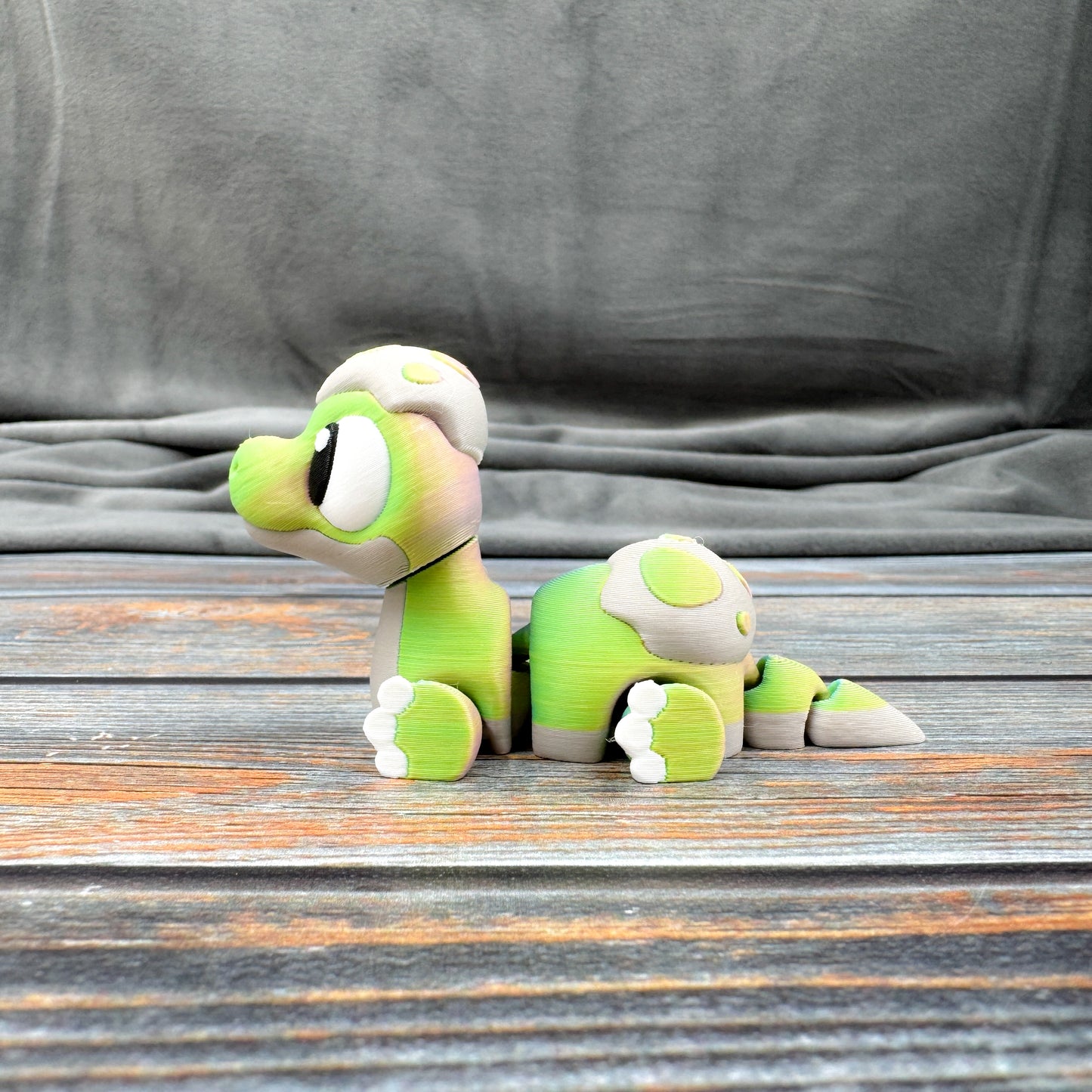 Brachiosaurus in Eggshell Articulated 3D Printed Fidget Figure