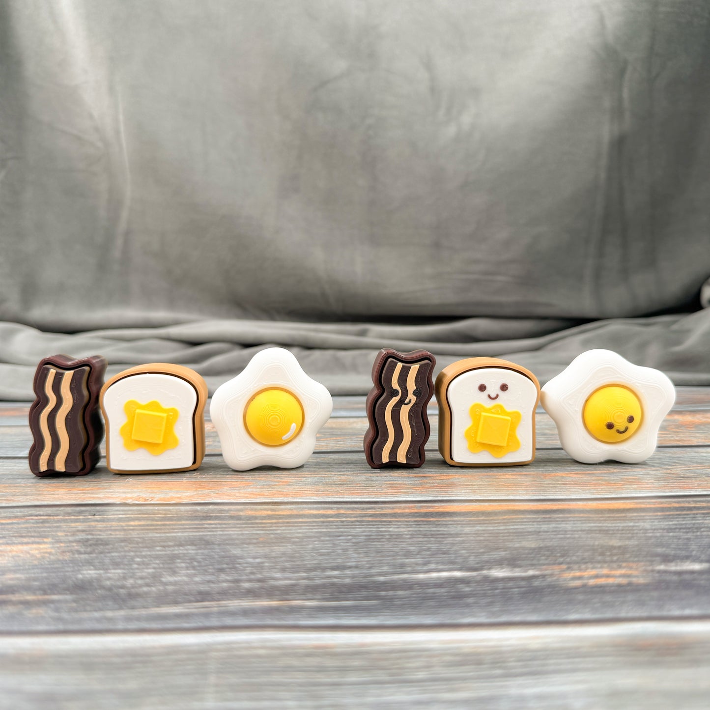 Breakfast Friends 3D Printed Clicker Fidgets