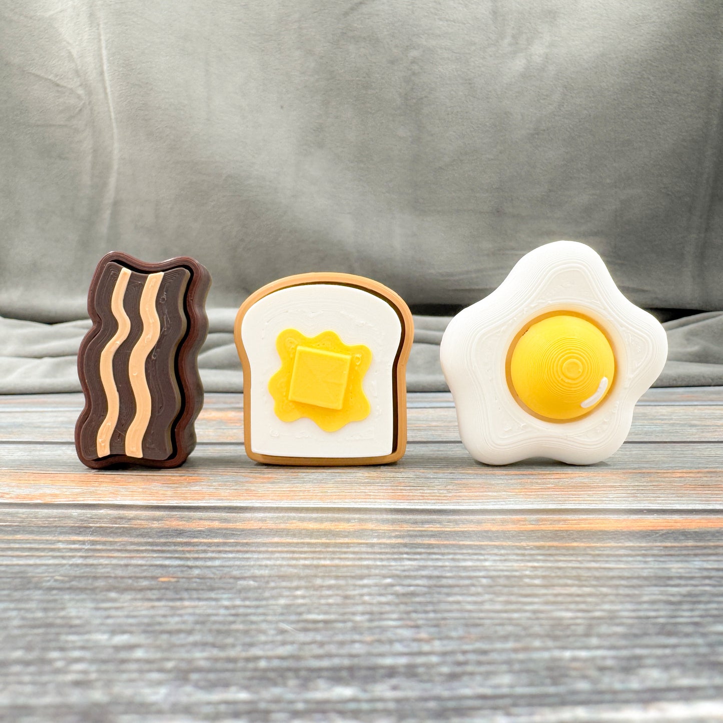 Breakfast Friends 3D Printed Clicker Fidgets
