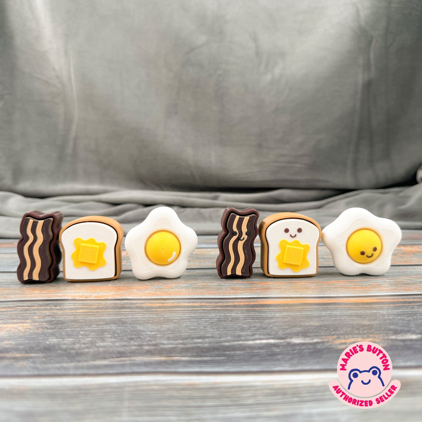 Breakfast Friends 3D Printed Clicker Fidgets