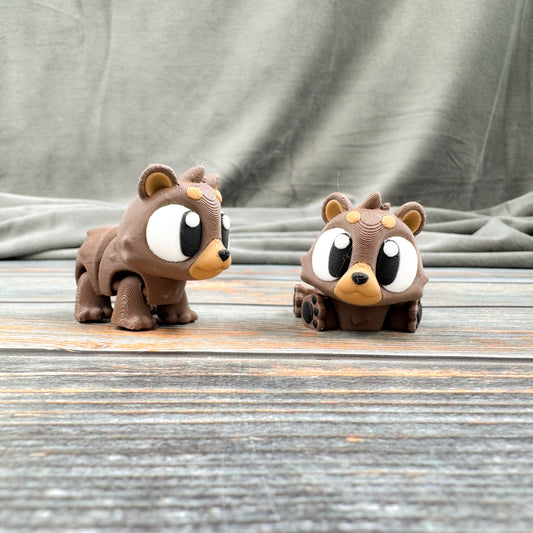 Brown Bear Articulated 3D Printed Fidget Figure