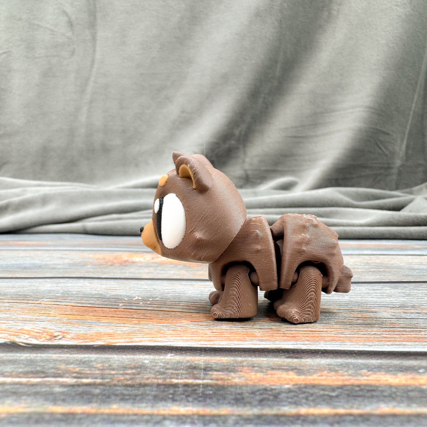Brown Bear Articulated 3D Printed Fidget Figure