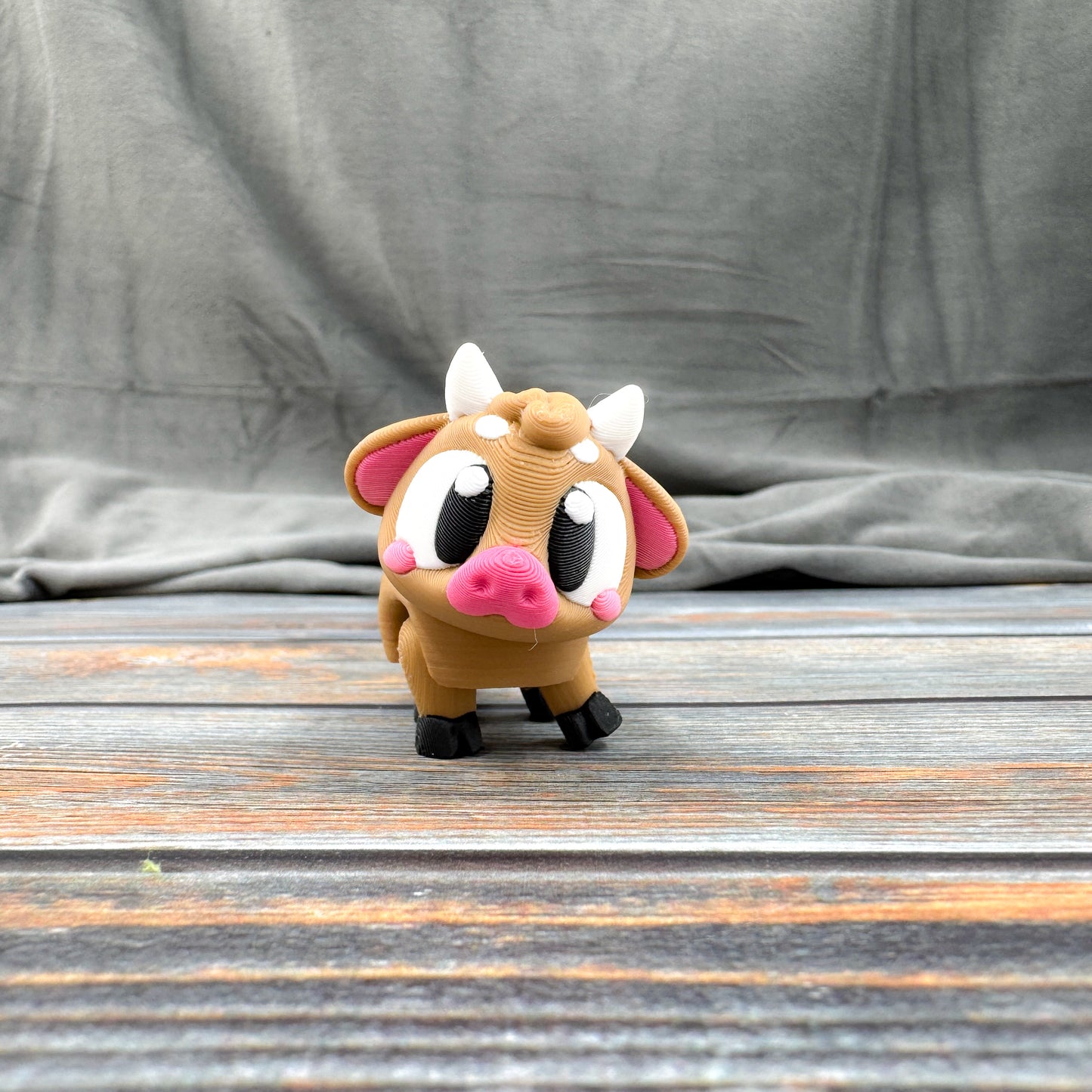 Brown Cow Articulated 3D Printed Fidget Figure