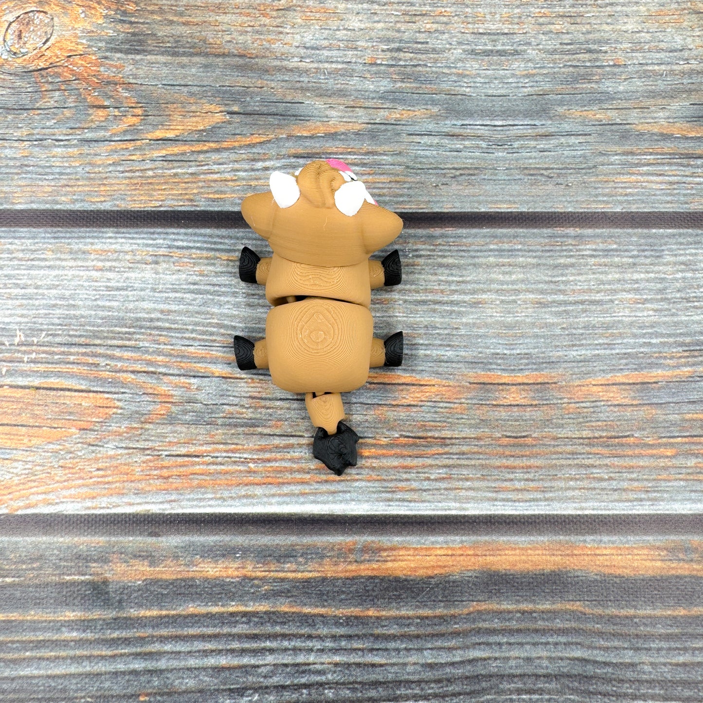 Brown Cow Articulated 3D Printed Fidget Figure