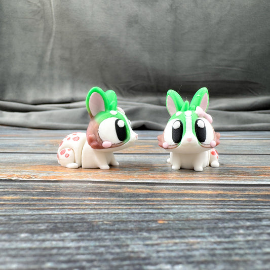 Spotted Colorful Bunny Articulated 3D Printed Fidget Figure