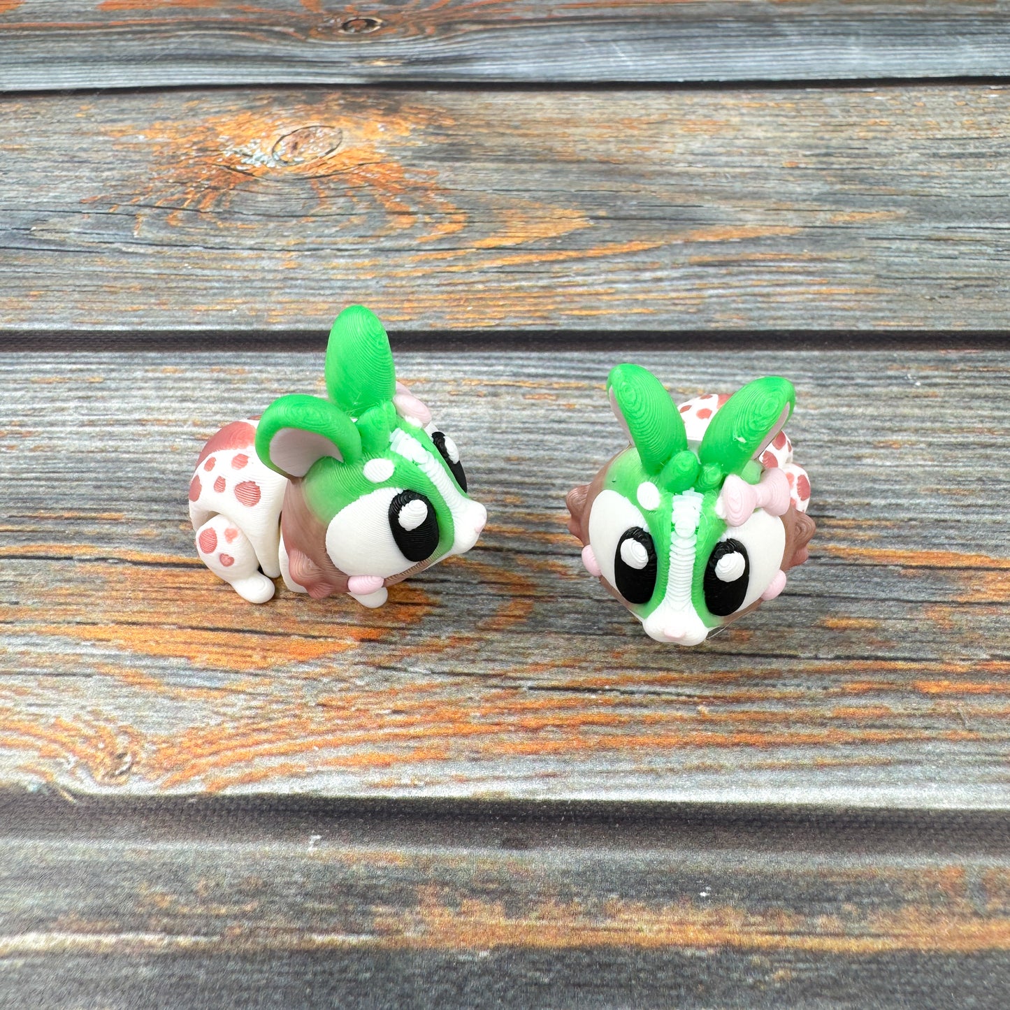 Spotted Colorful Bunny Articulated 3D Printed Fidget Figure