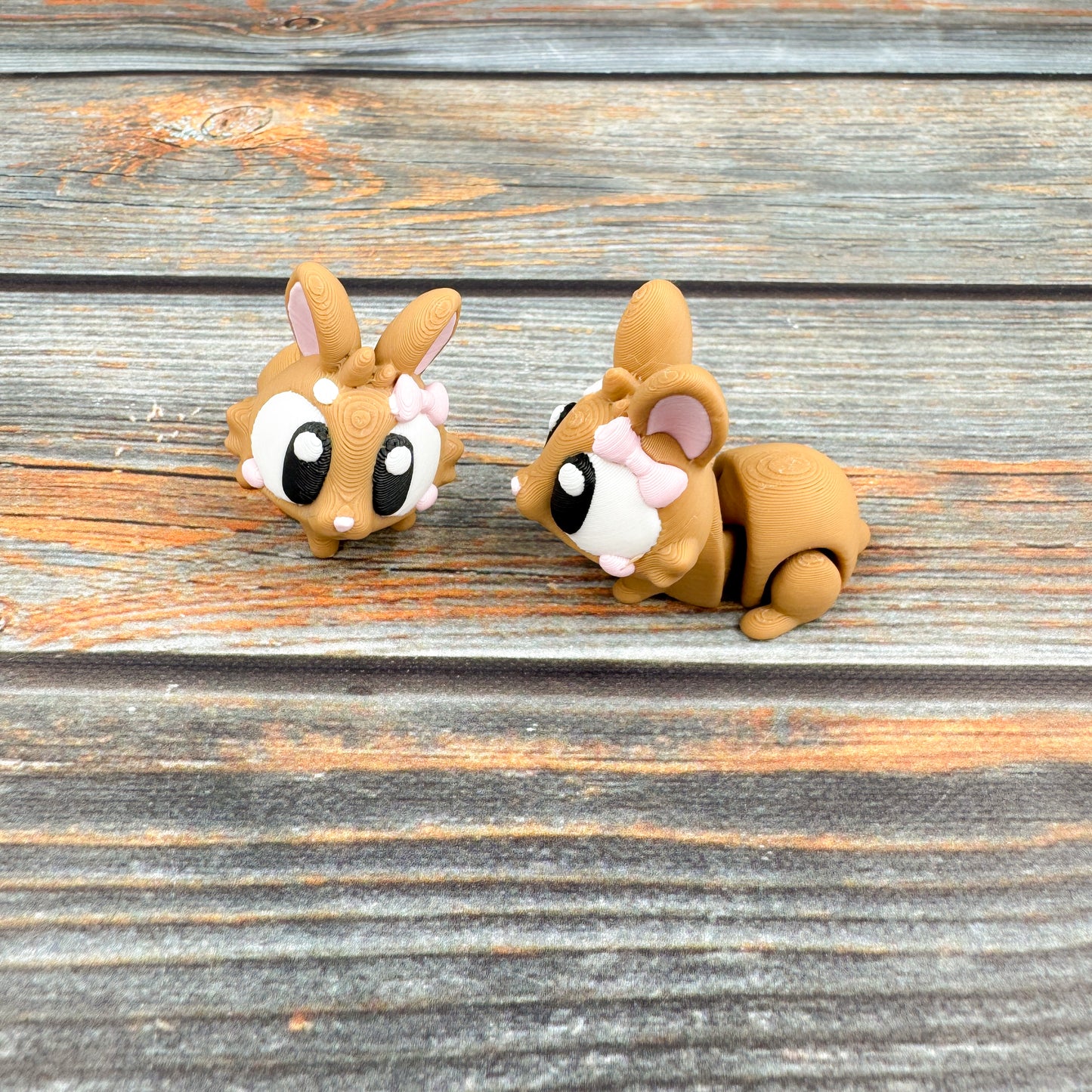 Bunny with Bow Articulated 3D Printed Fidget Figure