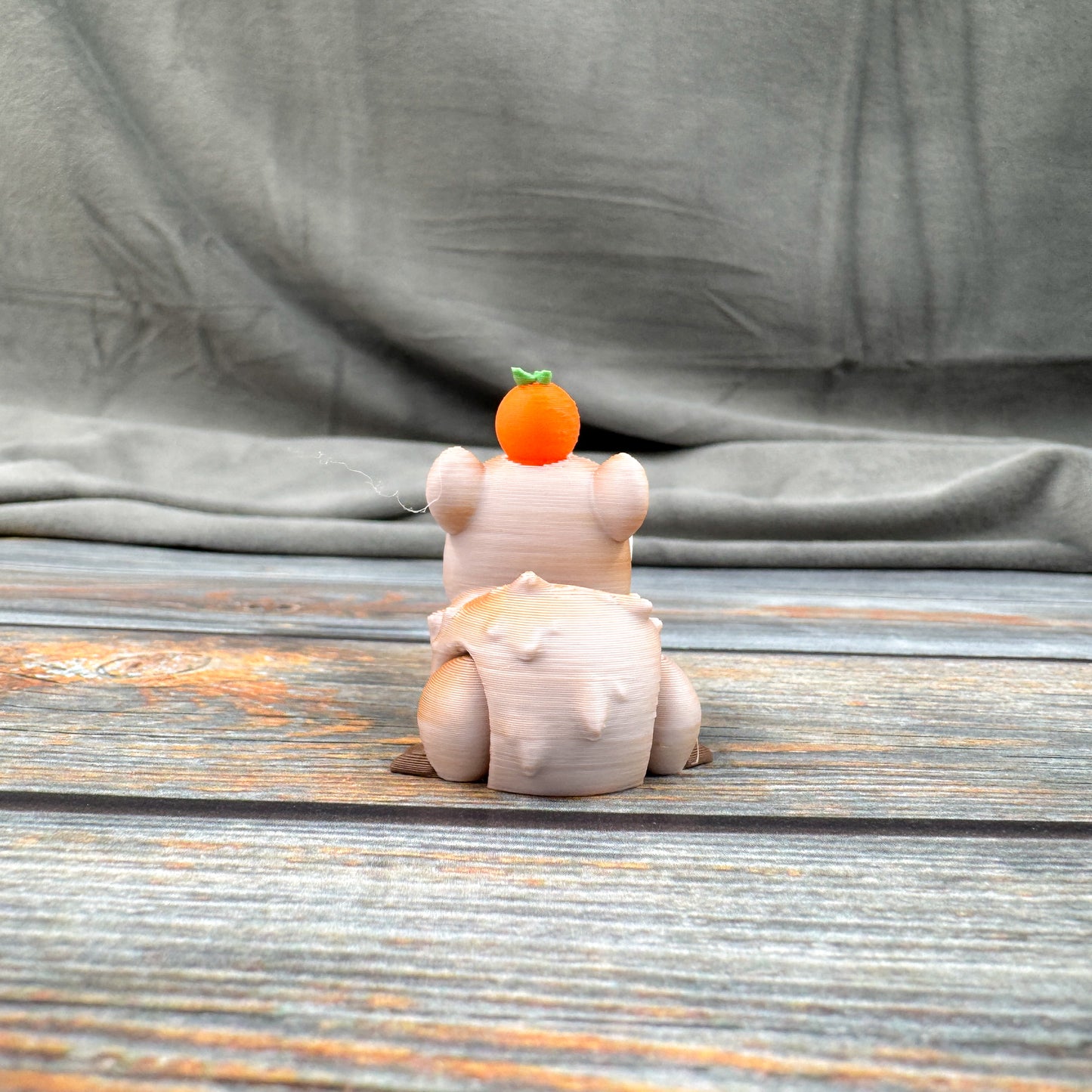 Capybara with Orange Articulated 3D Printed Fidget Figure