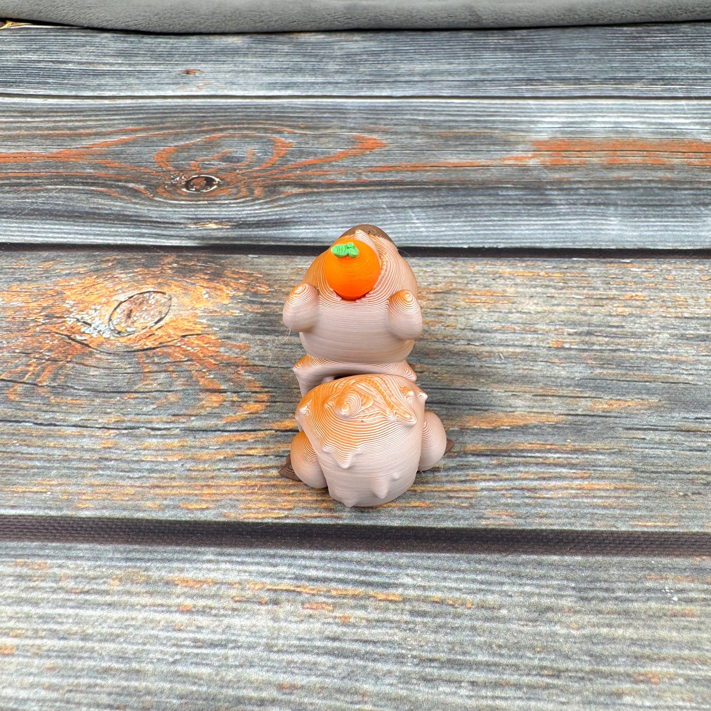 Capybara with Orange Articulated 3D Printed Fidget Figure