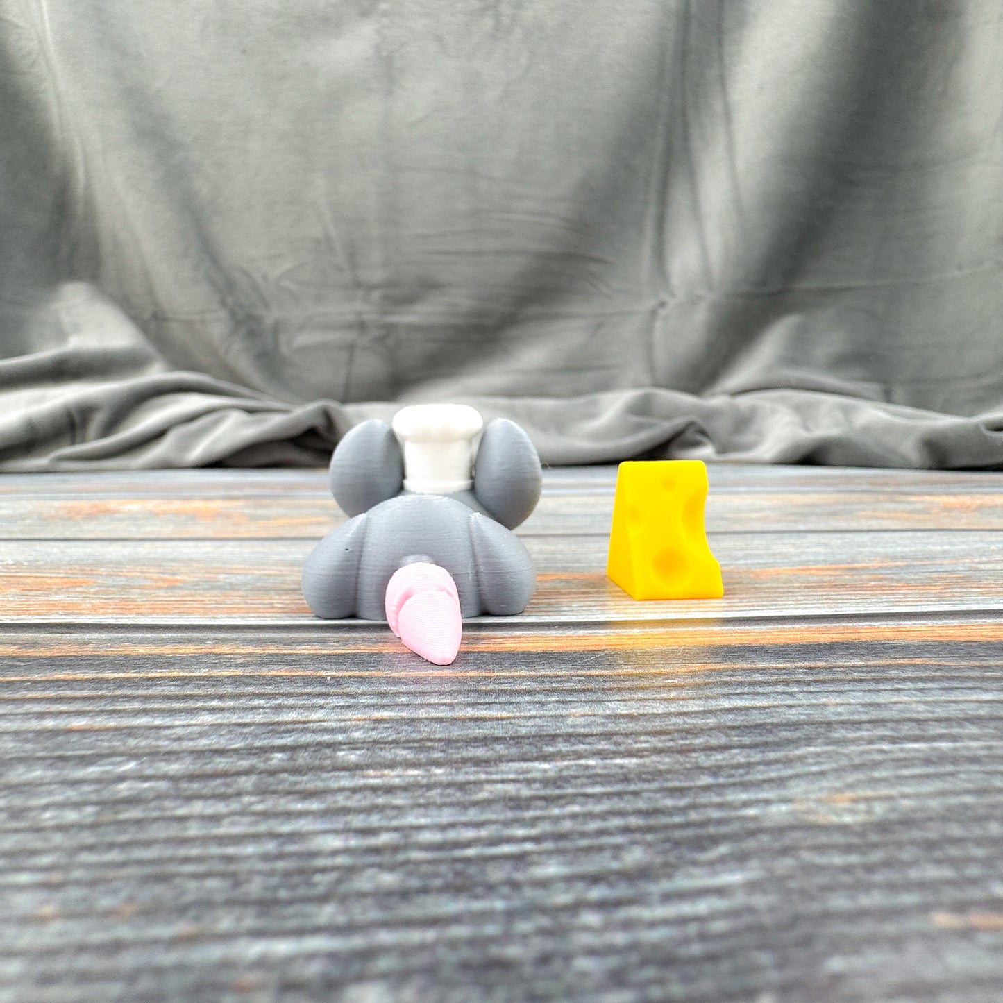 Chef Mouse with Cheese 3D Printed Fidget Figure