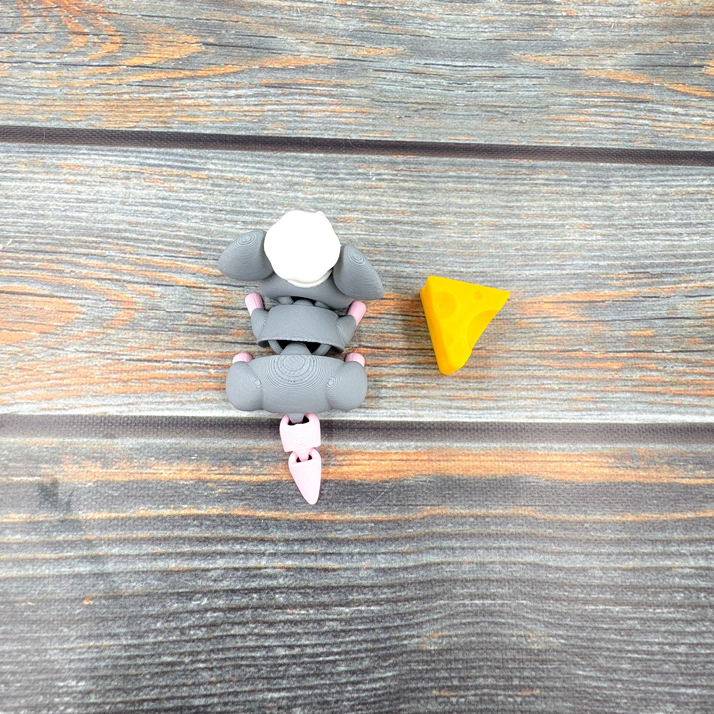 Chef Mouse with Cheese 3D Printed Fidget Figure