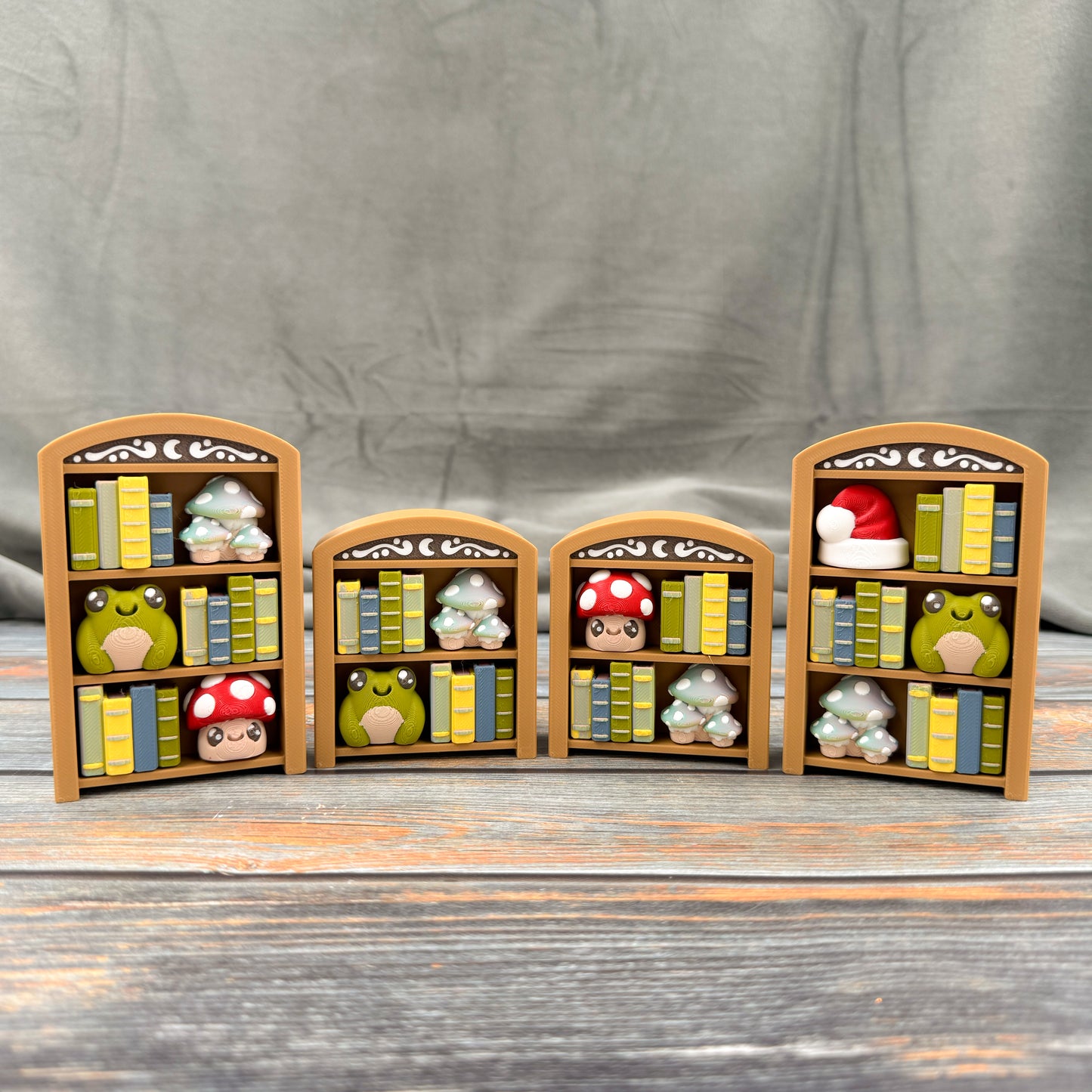 Cozy Book Nook Bookcase 3D Printed Clicker Fidgets
