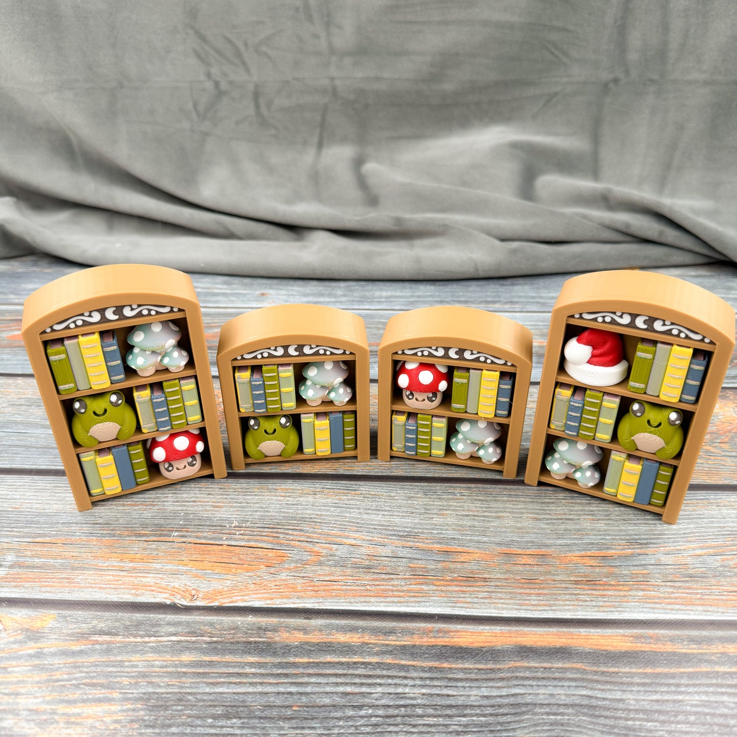 Cozy Book Nook Bookcase 3D Printed Clicker Fidgets