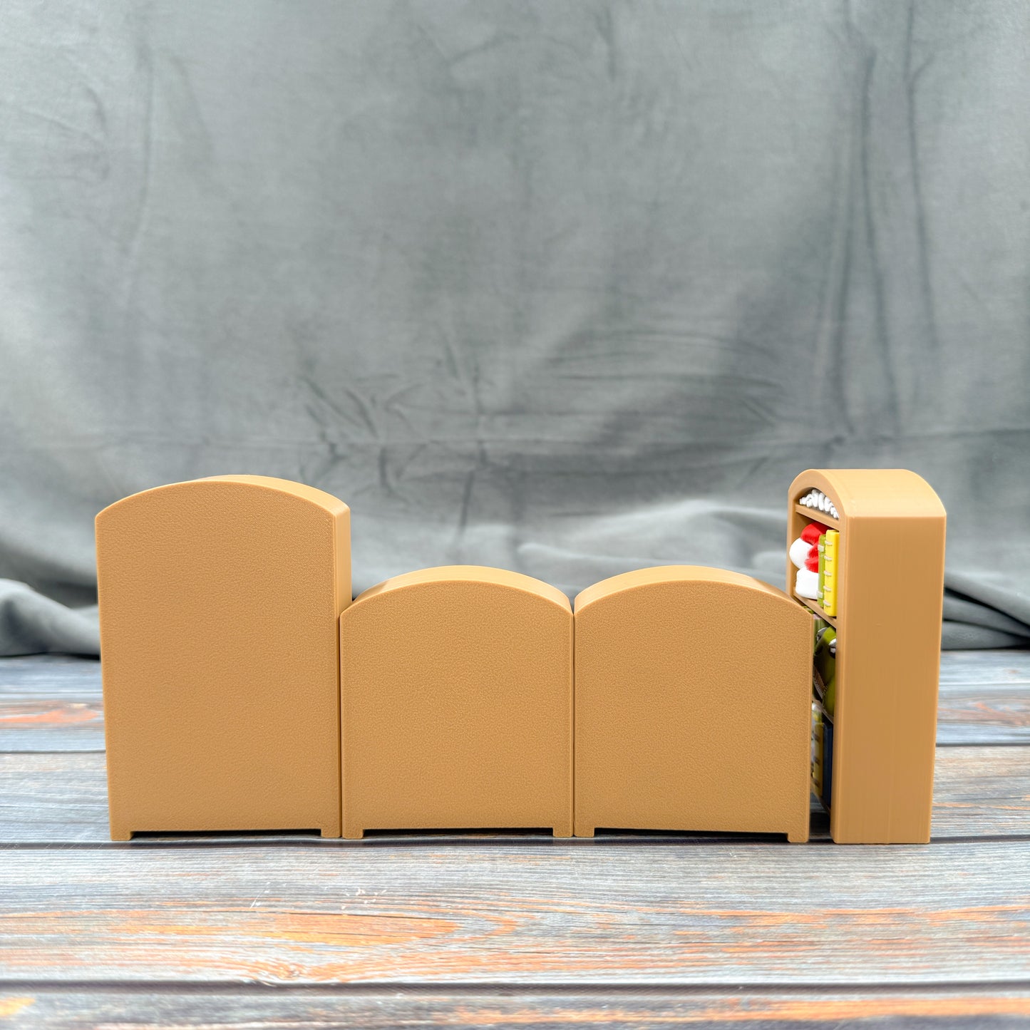 Cozy Book Nook Bookcase 3D Printed Clicker Fidgets