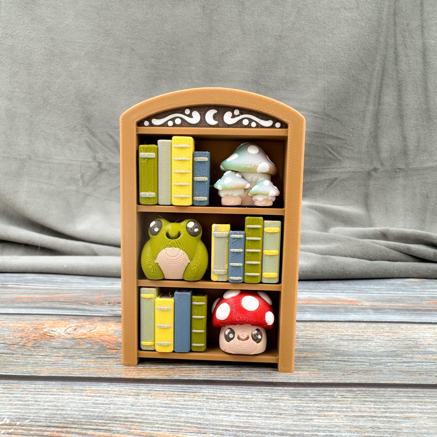 Cozy Book Nook Bookcase 3D Printed Clicker Fidgets