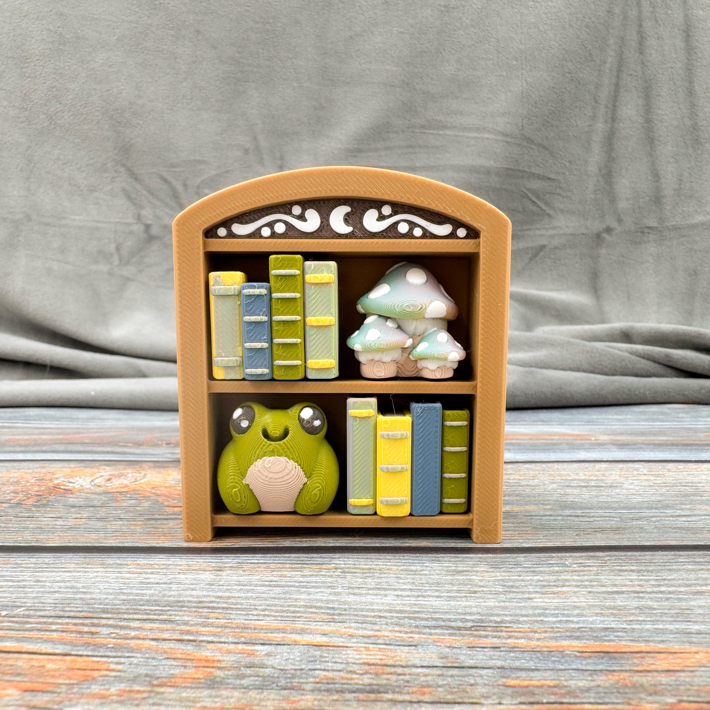 Cozy Book Nook Bookcase 3D Printed Clicker Fidgets
