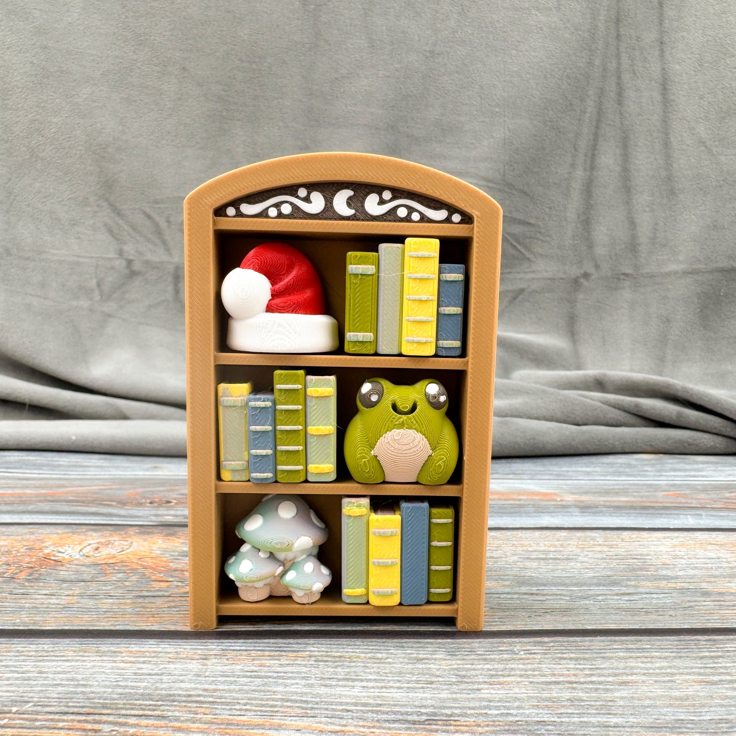 Cozy Book Nook Bookcase 3D Printed Clicker Fidgets