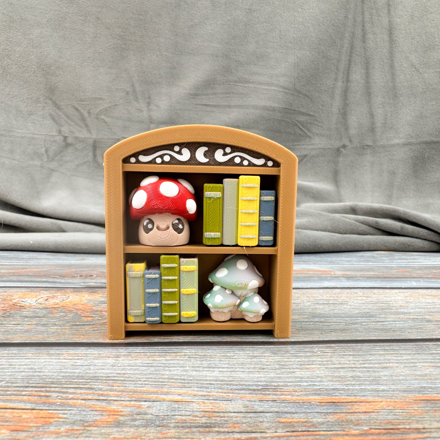 Cozy Book Nook Bookcase 3D Printed Clicker Fidgets