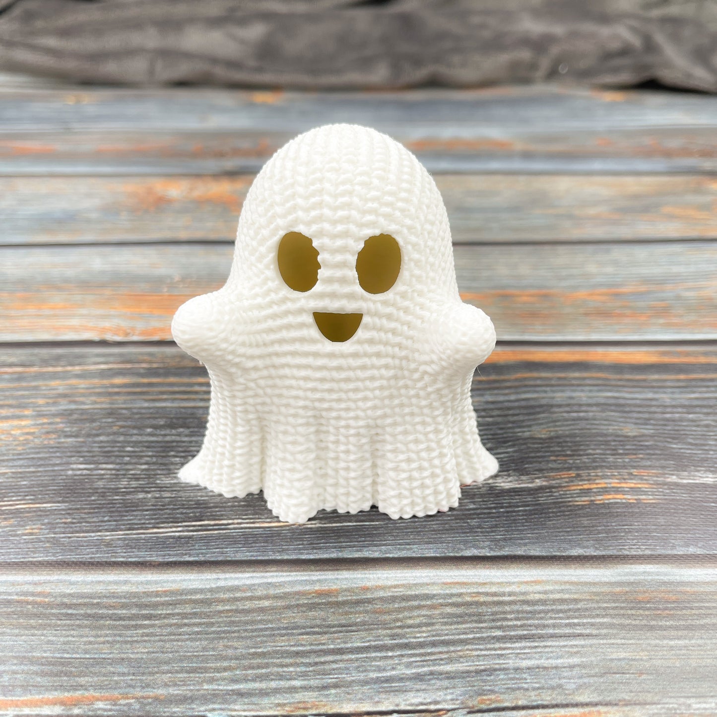 Crocheted Ghost LED Tea Light Cover