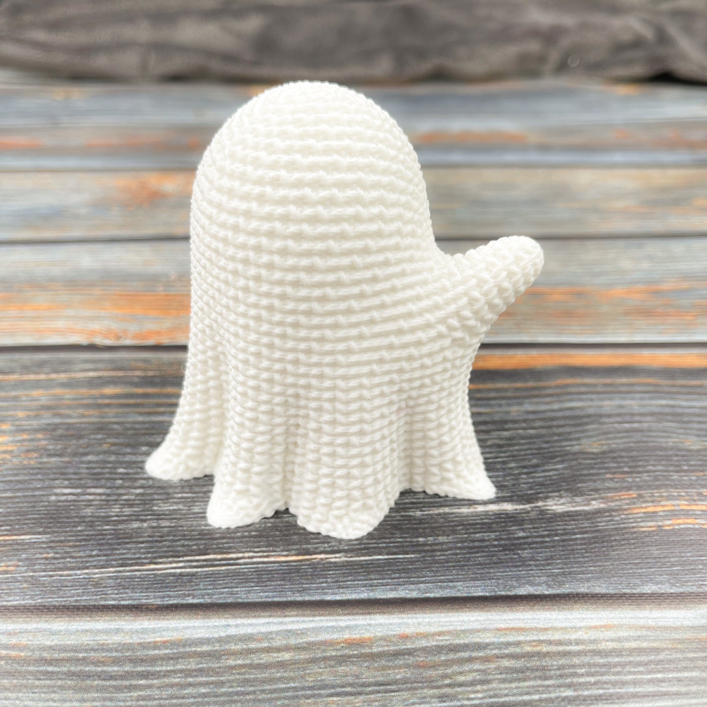 Crocheted Ghost LED Tea Light Cover