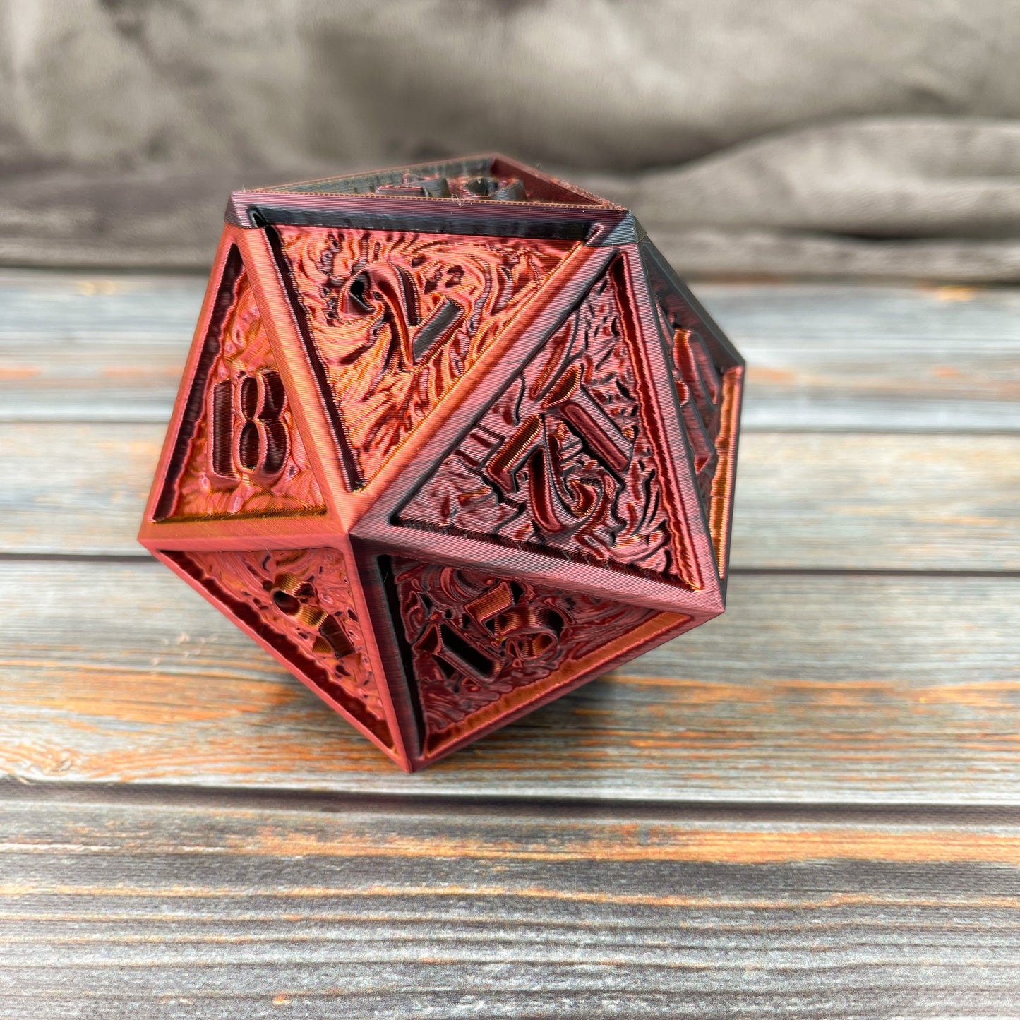 D20 Dice Vault in Oil Slick Bronze