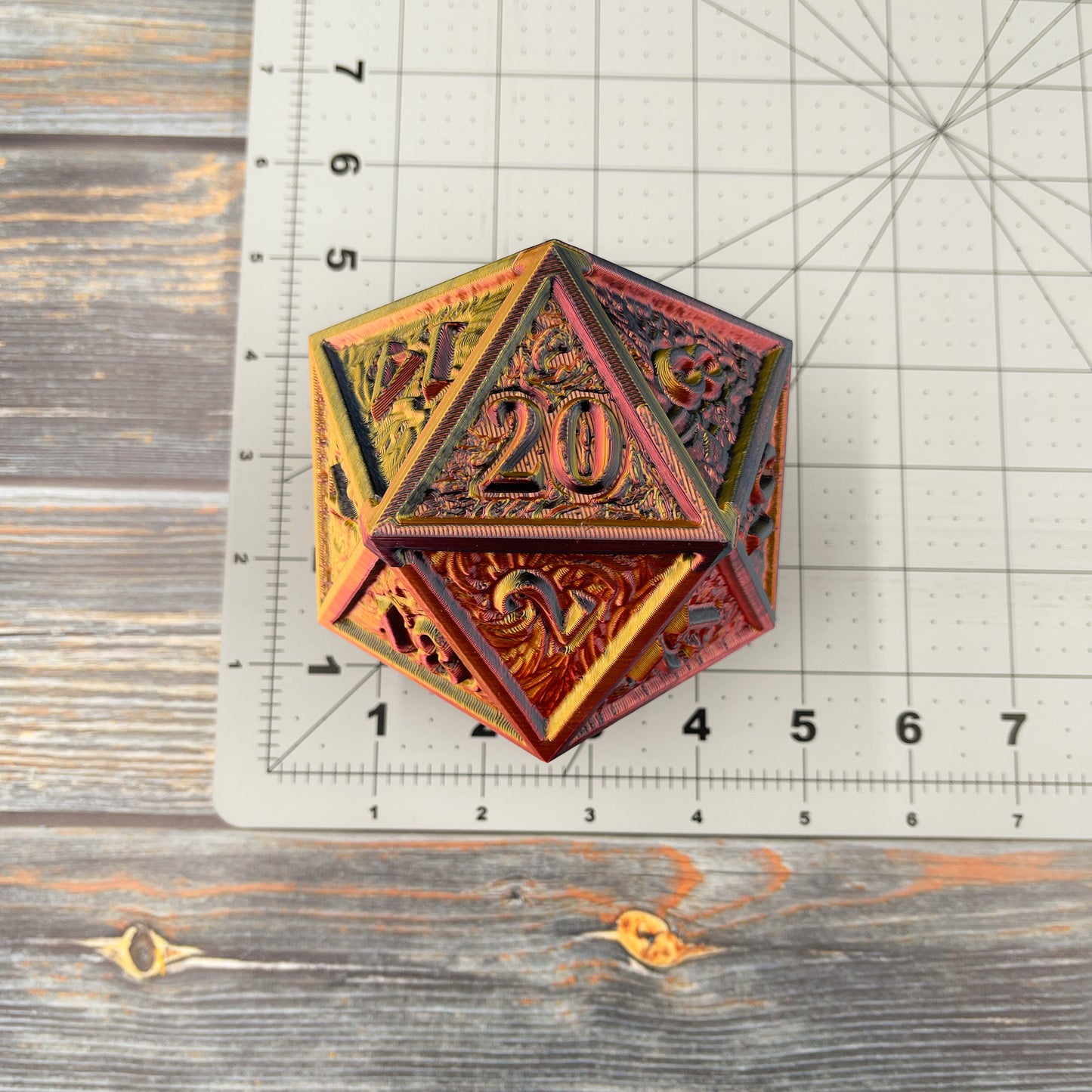 D20 Dice Vault in Oil Slick Bronze